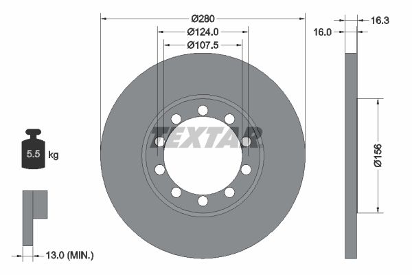 TEXTAR 92152003 Brake Disc