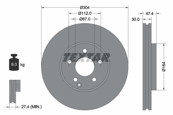 TEXTAR 92152105 Brake Disc