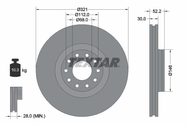 TEXTAR 92154703 Brake Disc