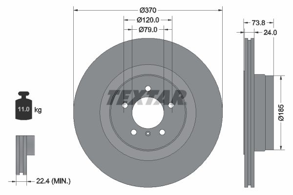 TEXTAR 92155203 Brake Disc