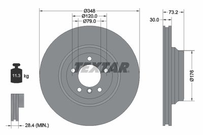 Brake Disc TEXTAR 92155303