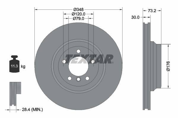 TEXTAR 92155305 Brake Disc