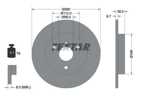 TEXTAR 92155503 Brake Disc
