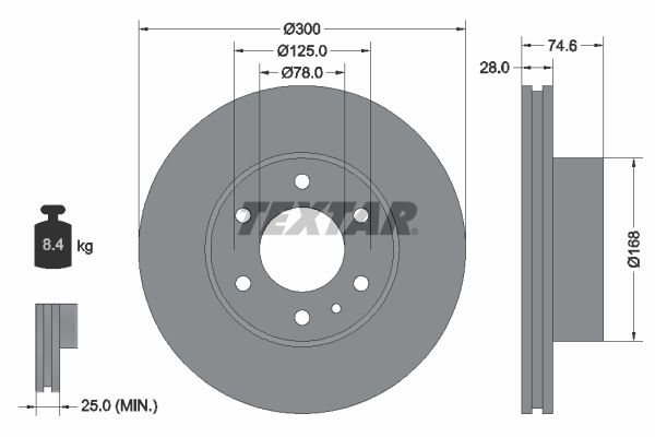 TEXTAR 92155900 Brake Disc