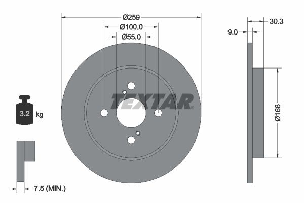 TEXTAR 92156300 Brake Disc