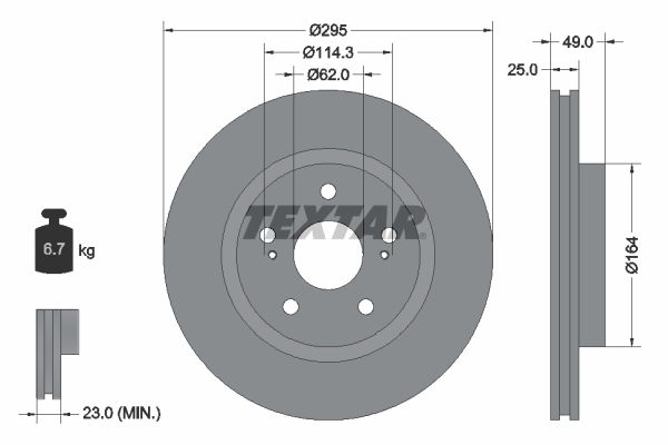 TEXTAR 92156500 Brake Disc