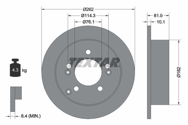 TEXTAR 92156803 Brake Disc