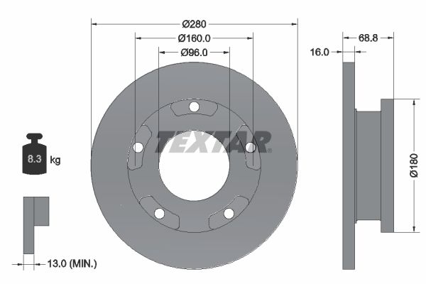 TEXTAR 92159100 Brake Disc