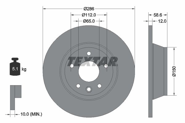 TEXTAR 92159403 Brake Disc