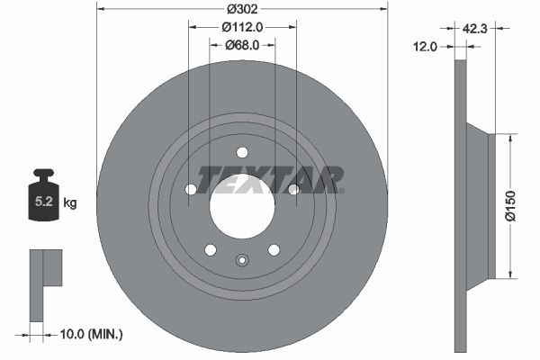 TEXTAR 92159503 Brake Disc