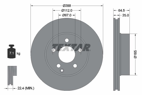 TEXTAR 92159603 Brake Disc