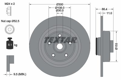 Brake Disc TEXTAR 92159803
