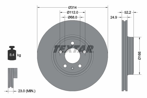 TEXTAR 92159903 Brake Disc