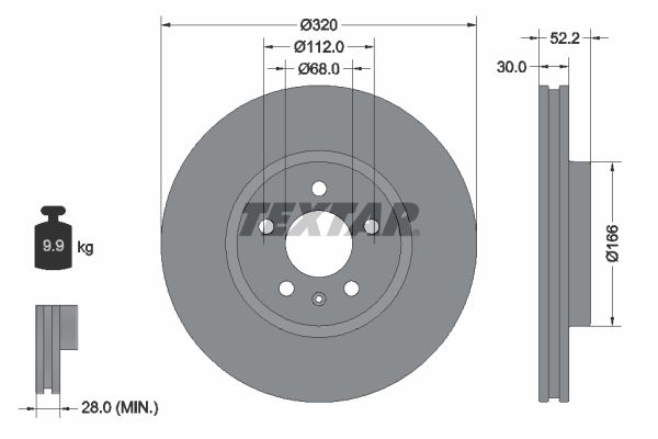 TEXTAR 92160005 Brake Disc