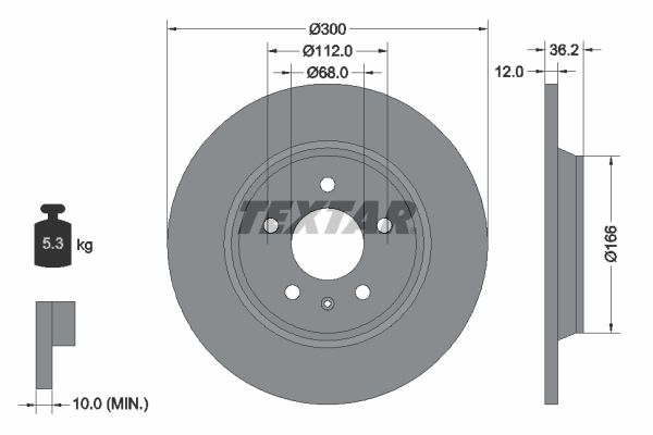 TEXTAR 92160103 Brake Disc