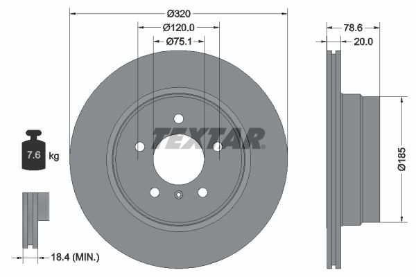 TEXTAR 92161103 Brake Disc