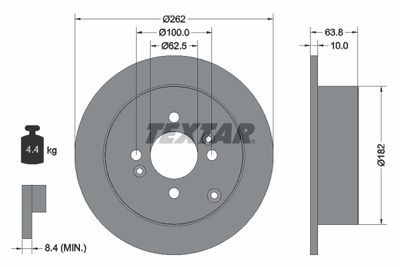 Brake Disc TEXTAR 92161303