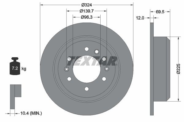 TEXTAR 92161800 Brake Disc