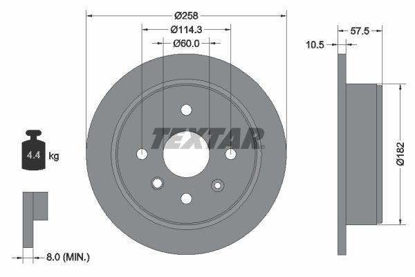 TEXTAR 92163003 Brake Disc