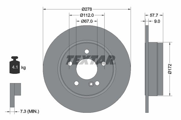 TEXTAR 92163100 Brake Disc