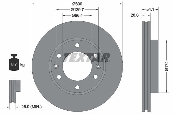 TEXTAR 92164500 Brake Disc