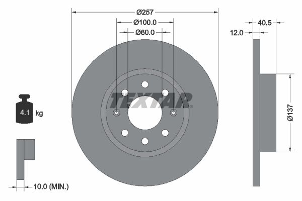 TEXTAR 92164603 Brake Disc