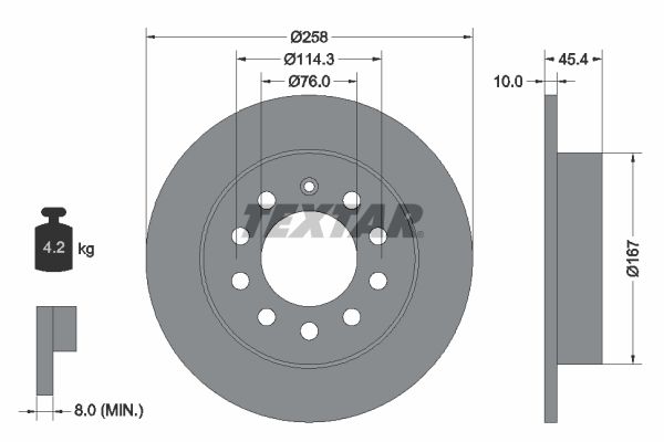 TEXTAR 92166700 Brake Disc