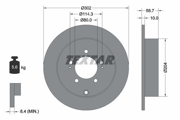 TEXTAR 92167003 Brake Disc