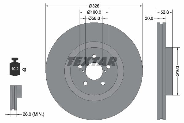 TEXTAR 92167900 Brake Disc