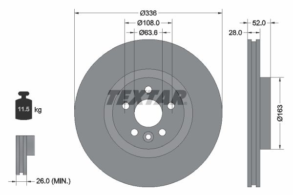 TEXTAR 92168203 Brake Disc