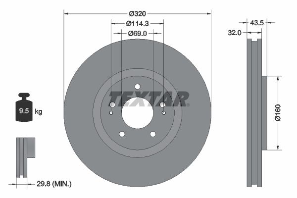 TEXTAR 92169903 Brake Disc