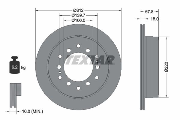 TEXTAR 92170103 Brake Disc
