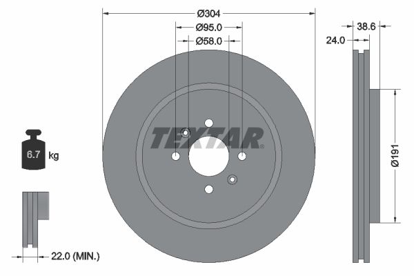 TEXTAR 92170203 Brake Disc
