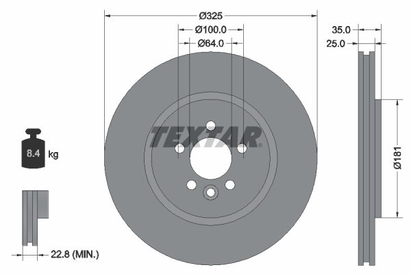 TEXTAR 92170303 Brake Disc