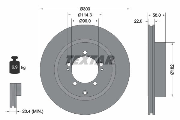 TEXTAR 92170603 Brake Disc