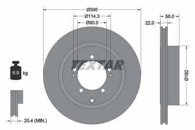 Brake Disc TEXTAR 92170603