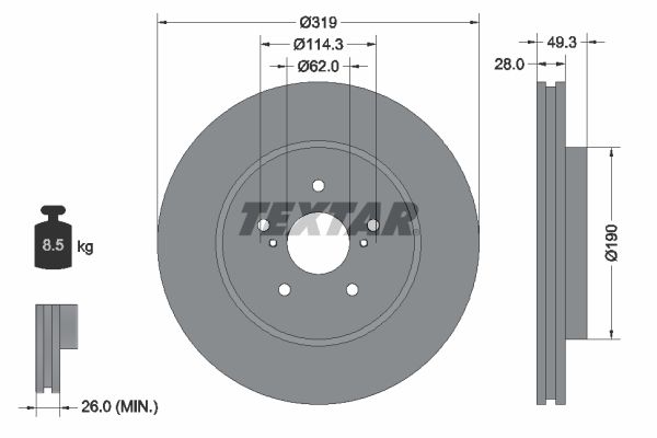 TEXTAR 92171503 Brake Disc
