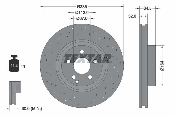 TEXTAR 92171905 Brake Disc