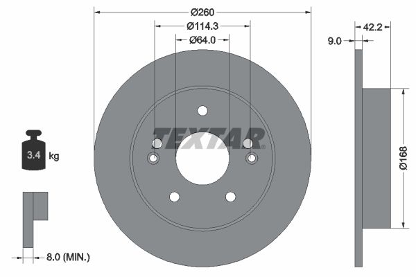 TEXTAR 92172003 Brake Disc