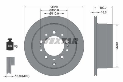 Brake Disc TEXTAR 92172803