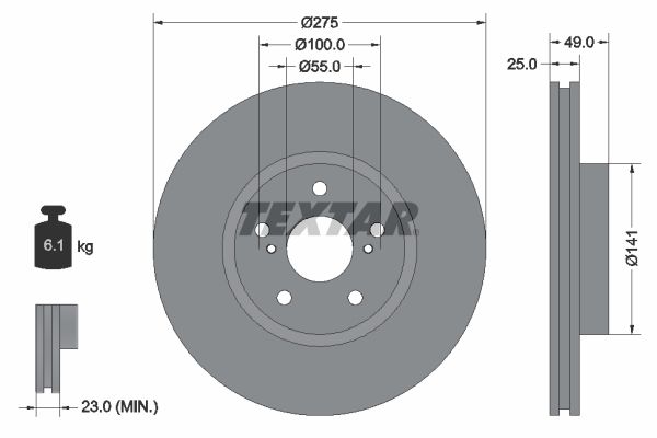 TEXTAR 92173103 Brake Disc