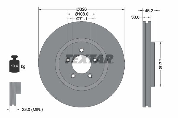 TEXTAR 92173505 Brake Disc