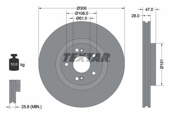 TEXTAR 92174005 Brake Disc