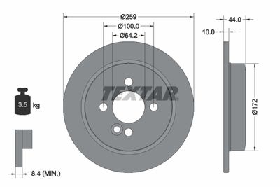 Brake Disc TEXTAR 92175003