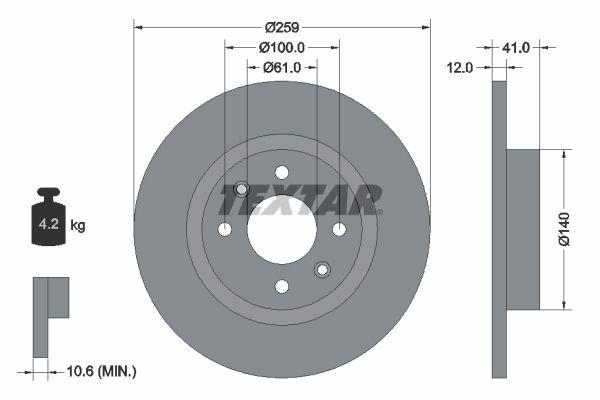TEXTAR 92175103 Brake Disc