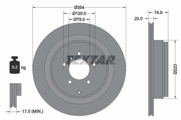 TEXTAR 92175503 Brake Disc