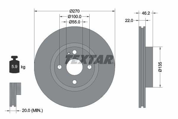 TEXTAR 92175903 Brake Disc