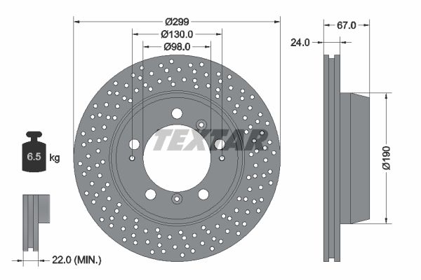 TEXTAR 92176705 Brake Disc