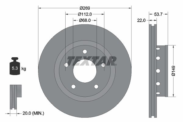 TEXTAR 92176803 Brake Disc