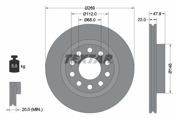 TEXTAR 92176903 Brake Disc
